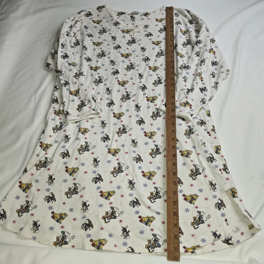 Vintage The Disney Catalogue Winnie The Pooh Thermal Night Gown Pajamas L/XL - Picture 7 of 7